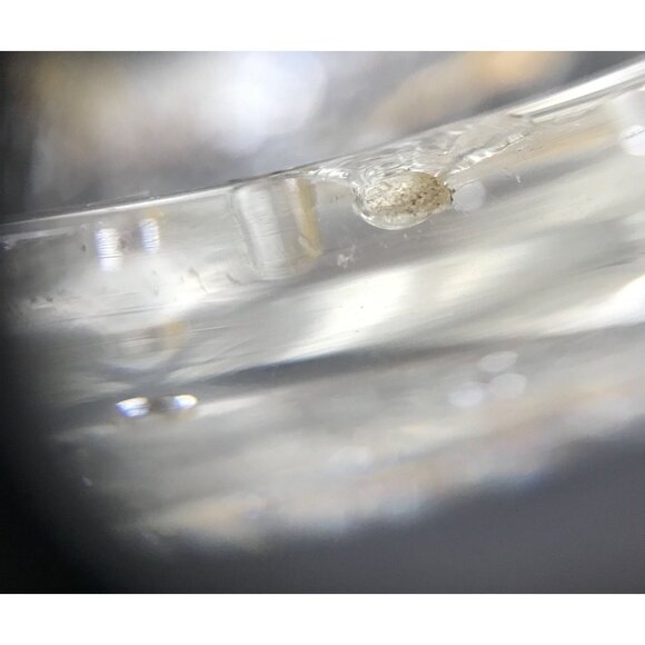 Vtg Mid Century Murano Italian Art Glass Two Cigarette Ashtray Dish Gold - Picture 5 of 8